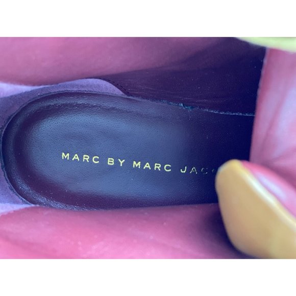 MARC BY MARC JACOBS Brown Tan Luxury Leather Wedge Women Boots Sz 40 (9.5 USA) - Picture 7 of 11